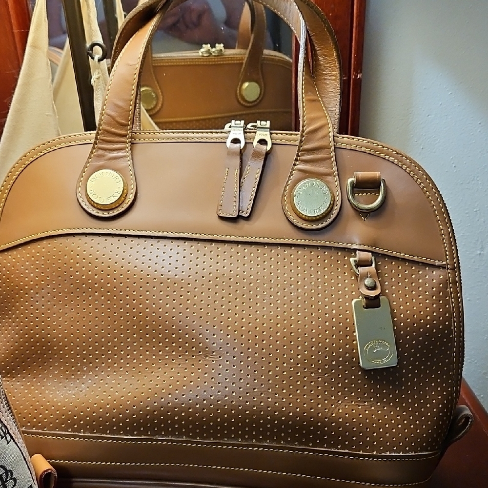 Two Dooney & Bourke  Beige and Brown Satchels For the Price of One - Picture 3 of 14